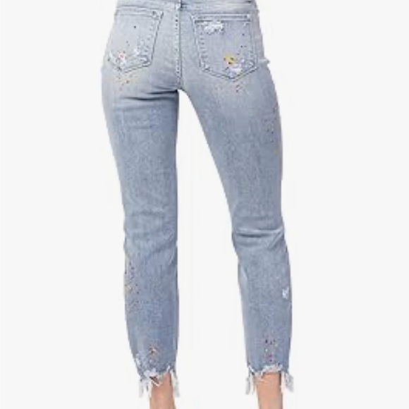 NWTJudy Blue Women's High-Rise Destroyed Confetti Paint Splatter
Boyfriend Jeans - Picture 3 of 9